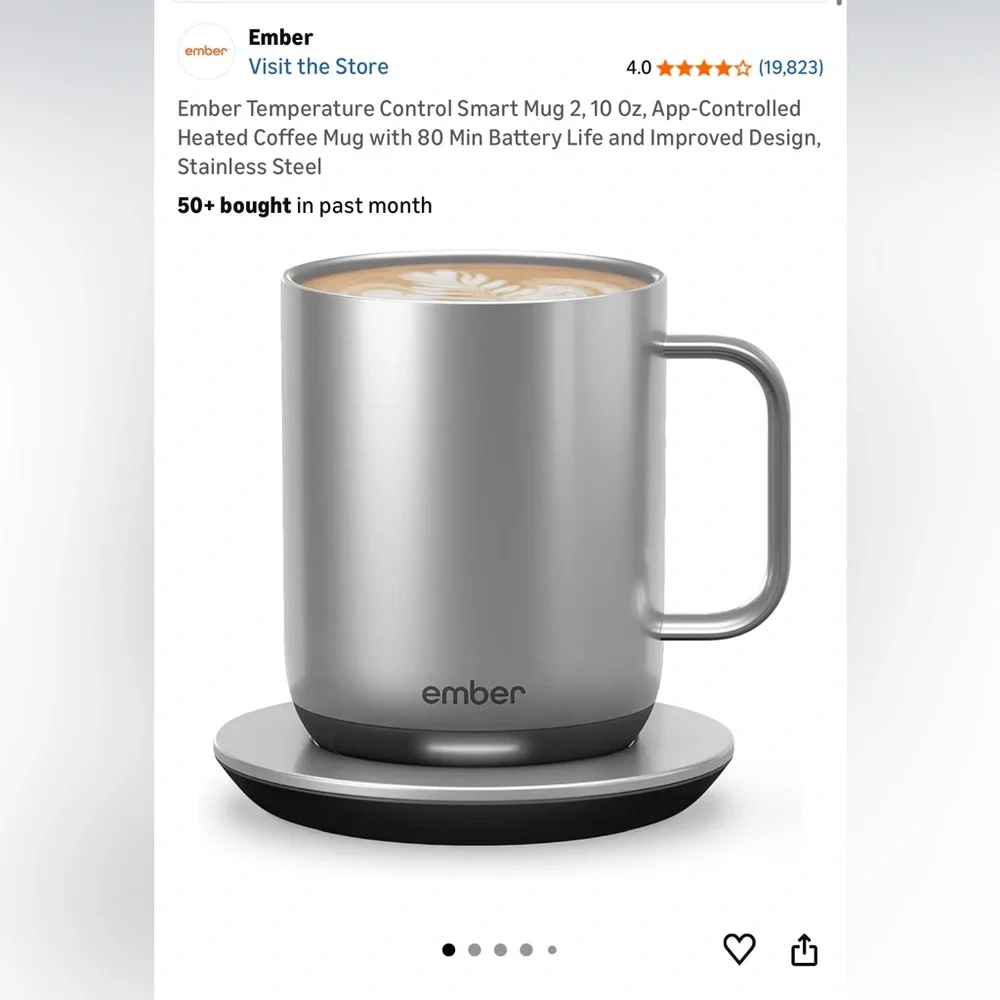 NWT Ember Stainless Steel Temperature Control Mug 10oz
